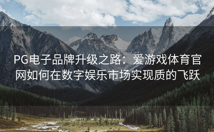 PG电子品牌升级之路：爱游戏体育官网如何在数字娱乐市场实现质的飞跃